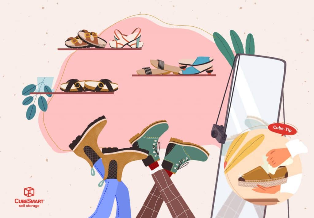 illustration of boots and sandals
