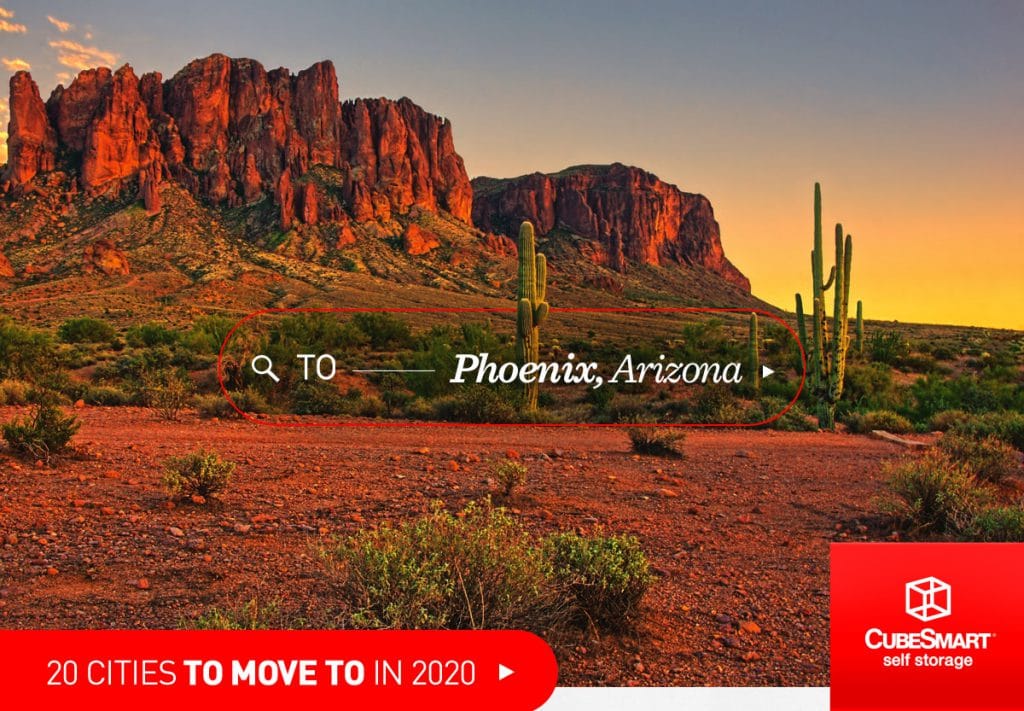 desert scene near phoenix, az at sunset