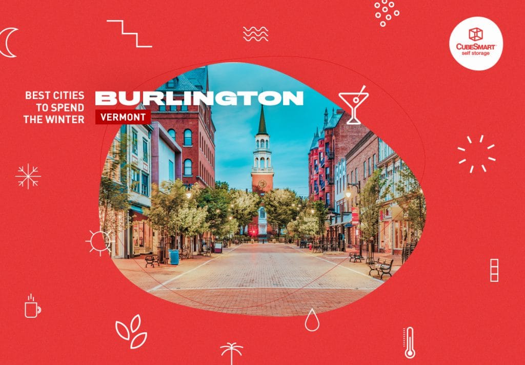 postcard of downtown burlington