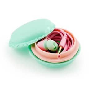 earbuds in a holder