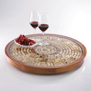 Lazy susan with wine