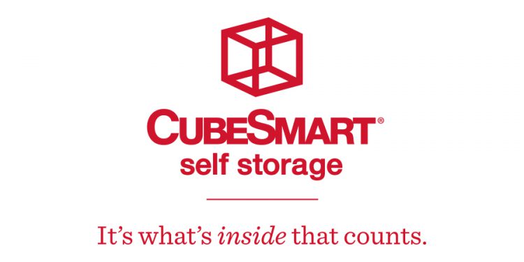 A cube with CubeSmart self storage and Its what's inside that counts below it