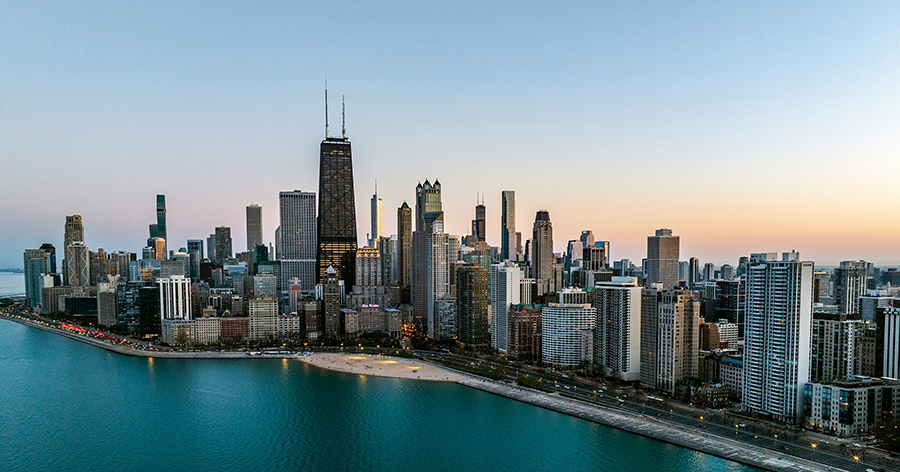 A city skyline