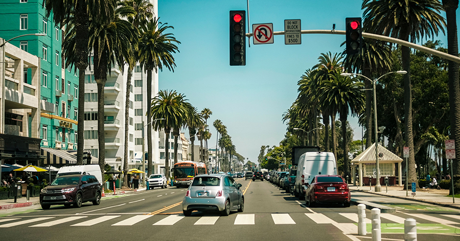 Cars on a street