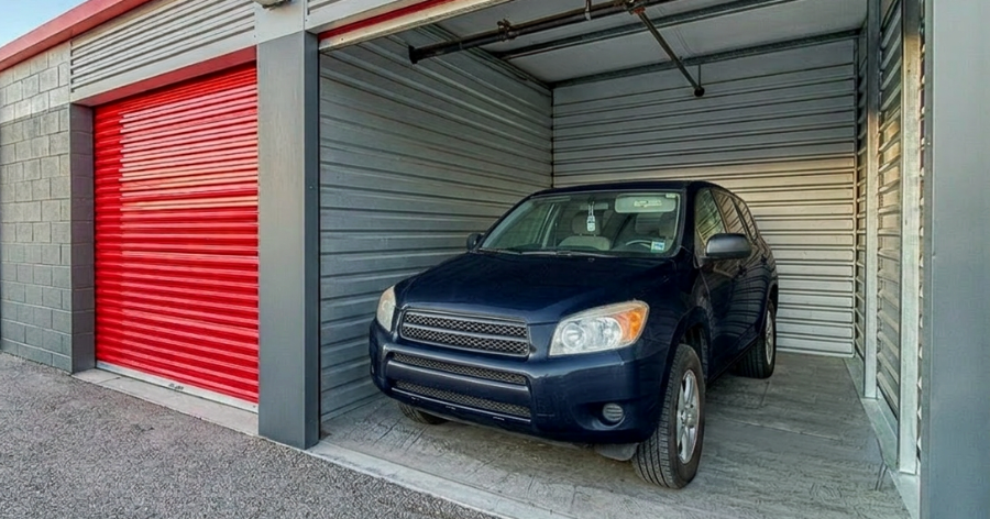 car in storage unit