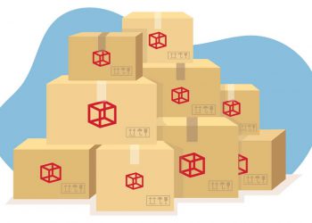 Illustration of CubeSmart Self Storage boxes