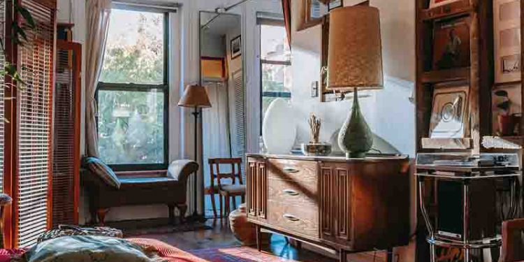 Living room with vintage decor