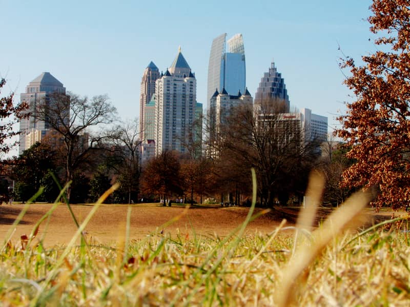 Atlanta skyline from Piedmont Park