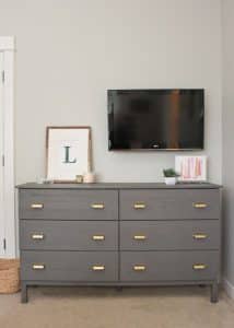 dresser with antique knobs
