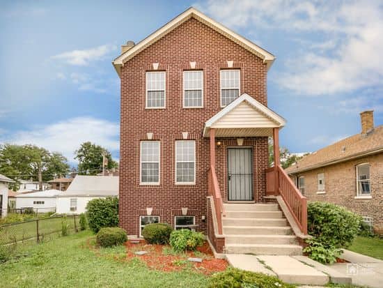 A 2 story brick house