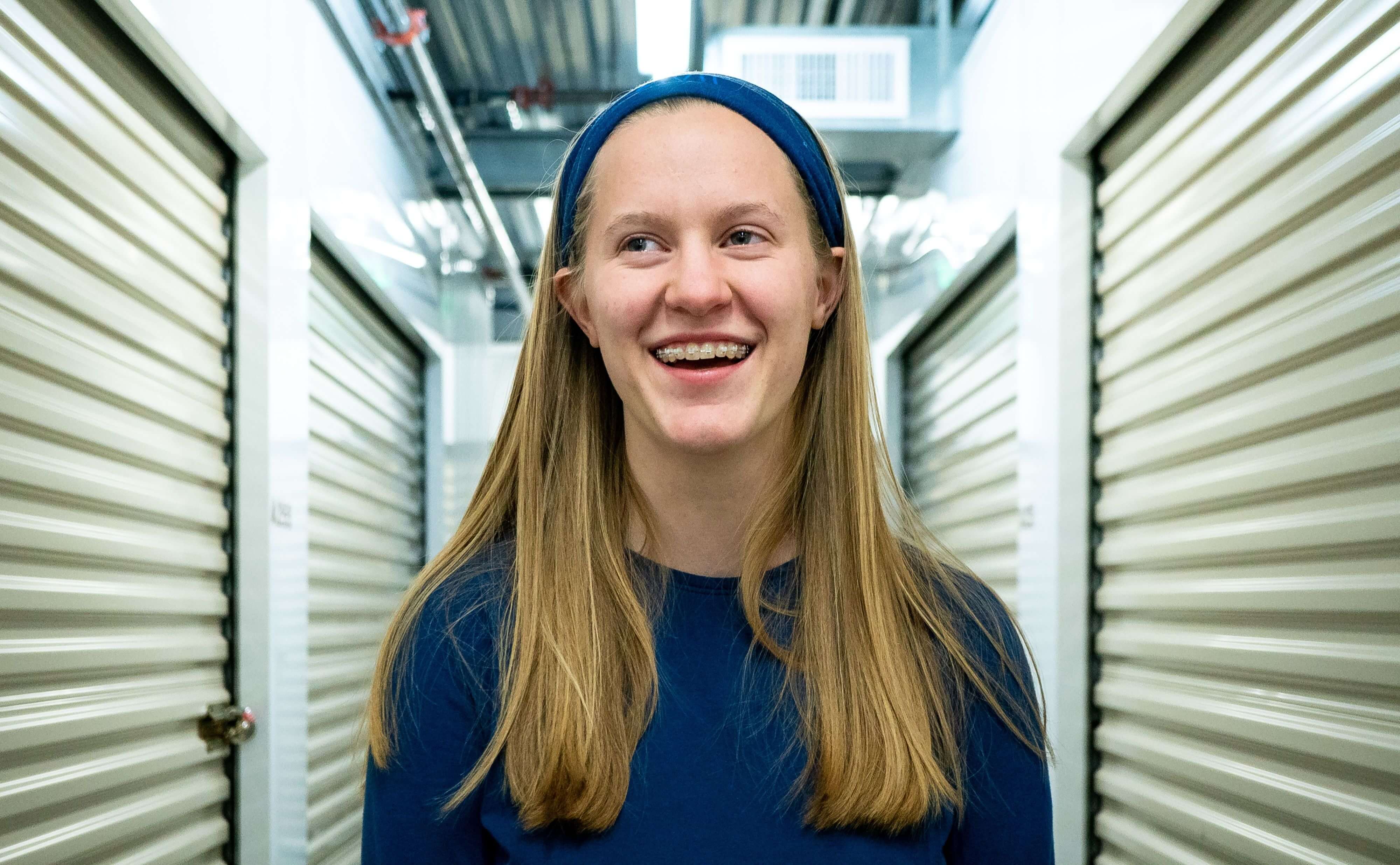 CubeSmart customer Elizabeth Johnsen at the facility in Denver, CO