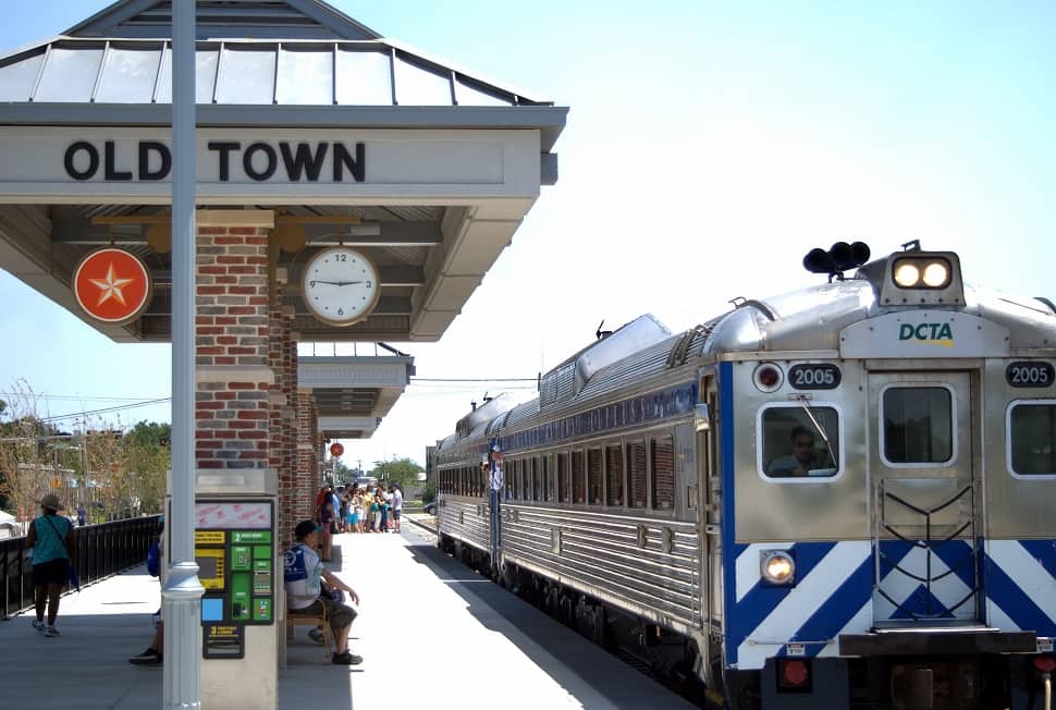 Old Town Lewisville, Texas train stop