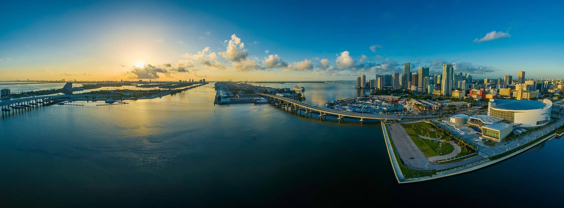 Panoramic view of Miami, Florida