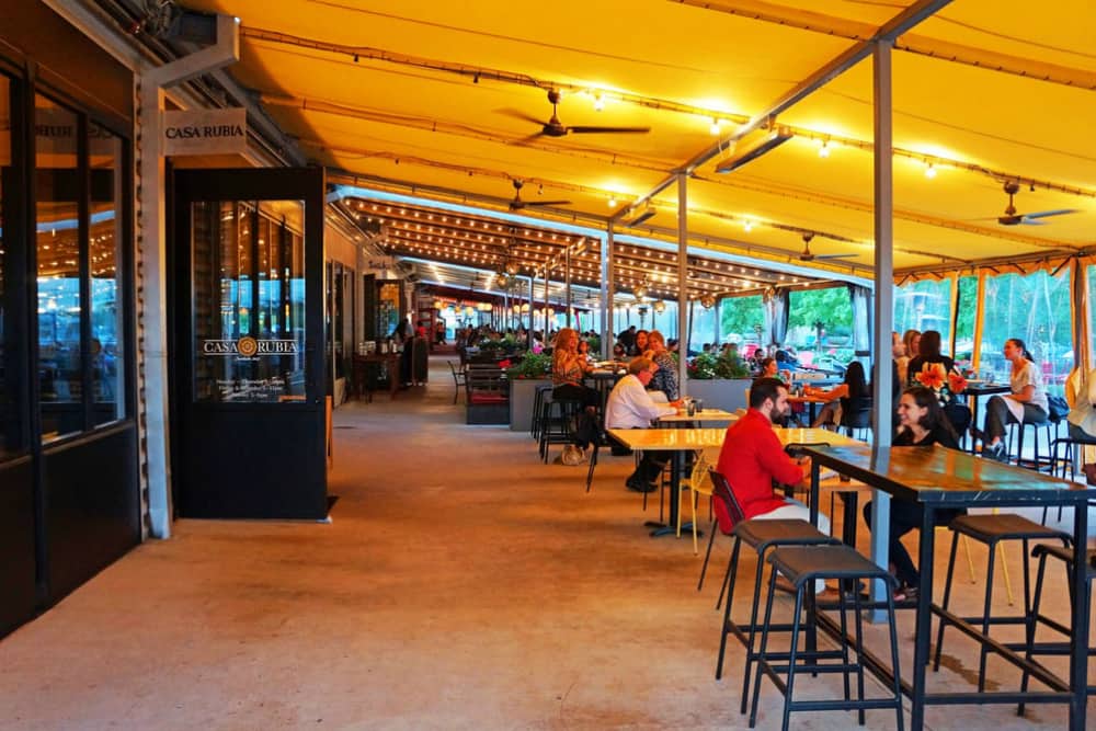 restaurant patio in Trinity Groves Dallas