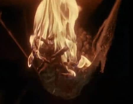 basement-arachnaphobia A burning fire