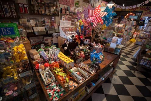 assortment of small toys and gifts at Big Blue Whale Toys in Houston