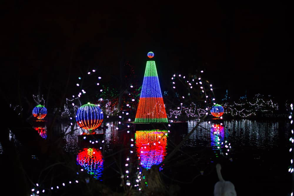 Beautiful Christmas Light Decorations at Festival of Lights in Cincinnati