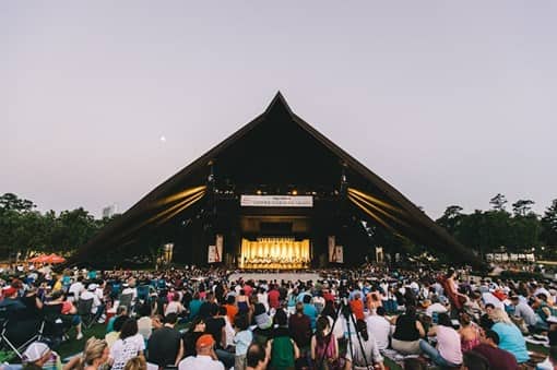 people watching live music outdoors