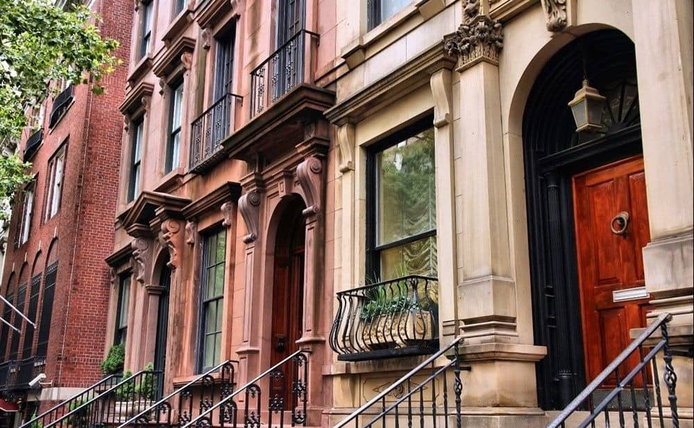 Rows of buildings in NYC