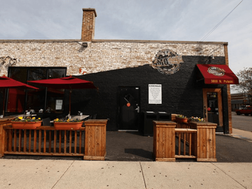 view of front entrance at Smoque in Chicago