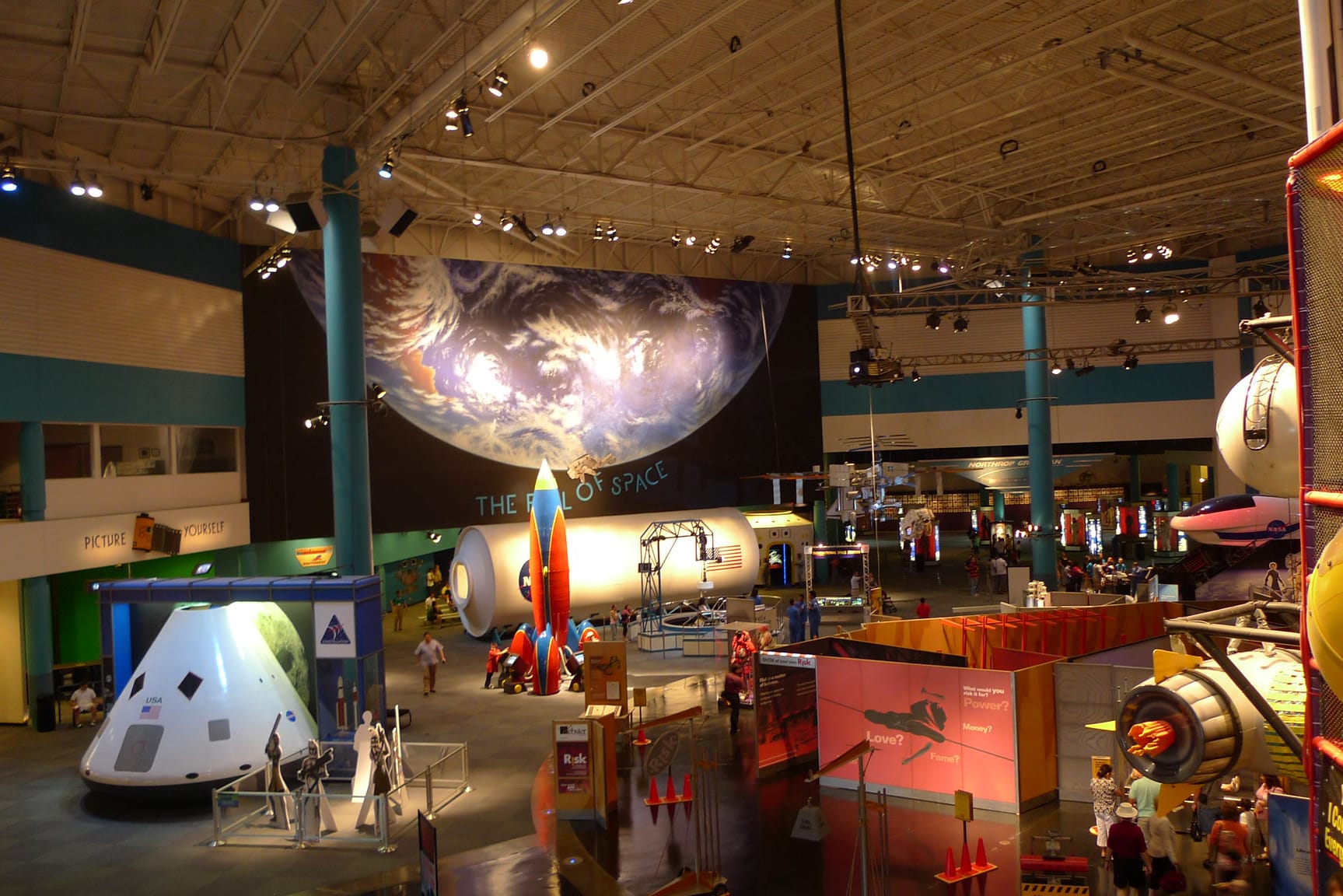 inside the space center in houston, tx