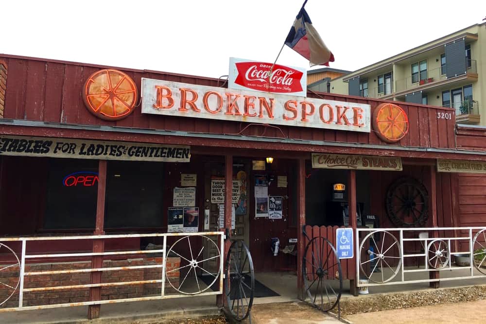 The famous Broken Spoke Dancehall in Austin, Texas