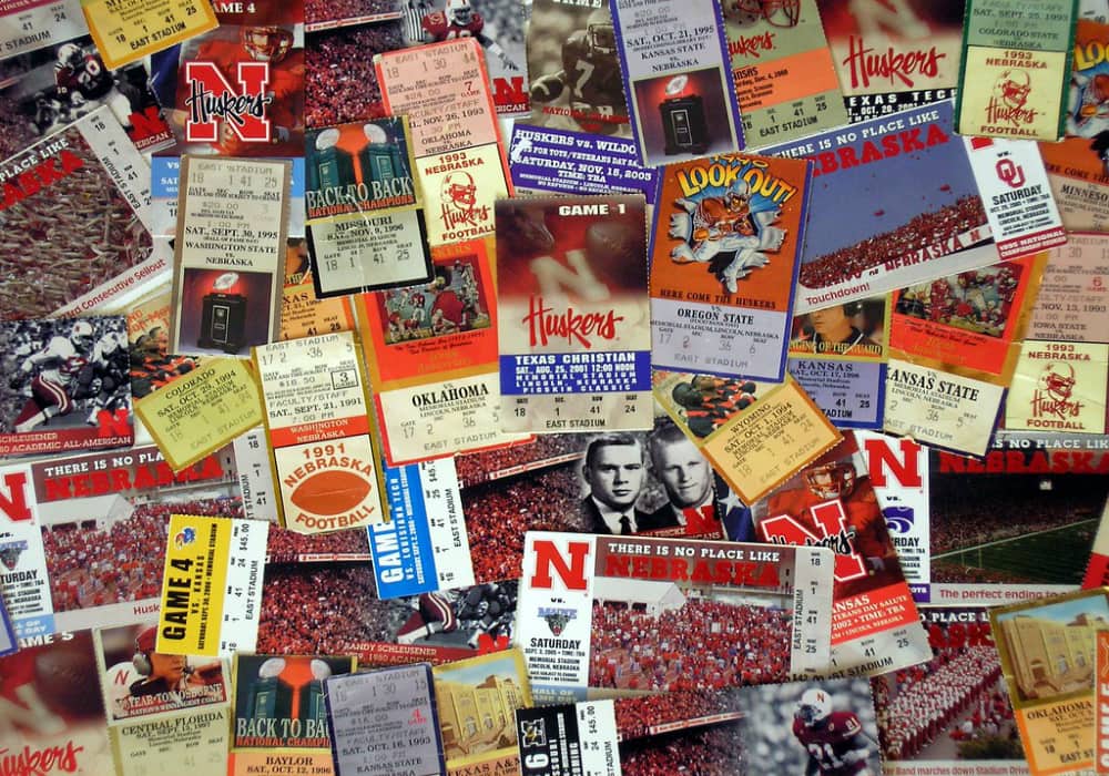 Ticket stub collage