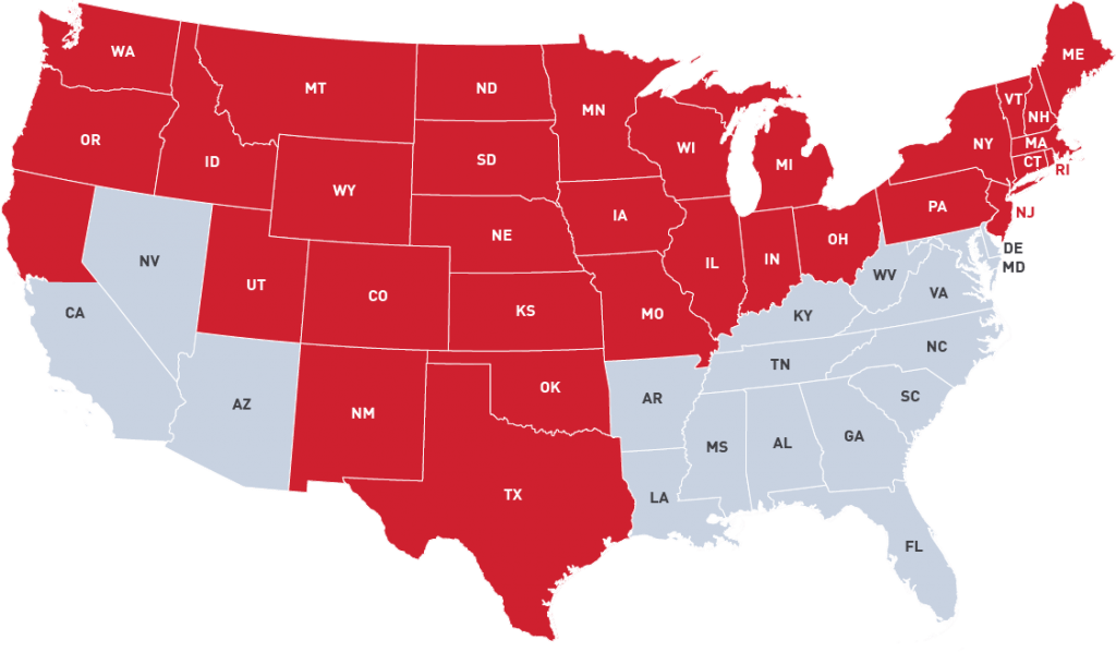 map of the United States